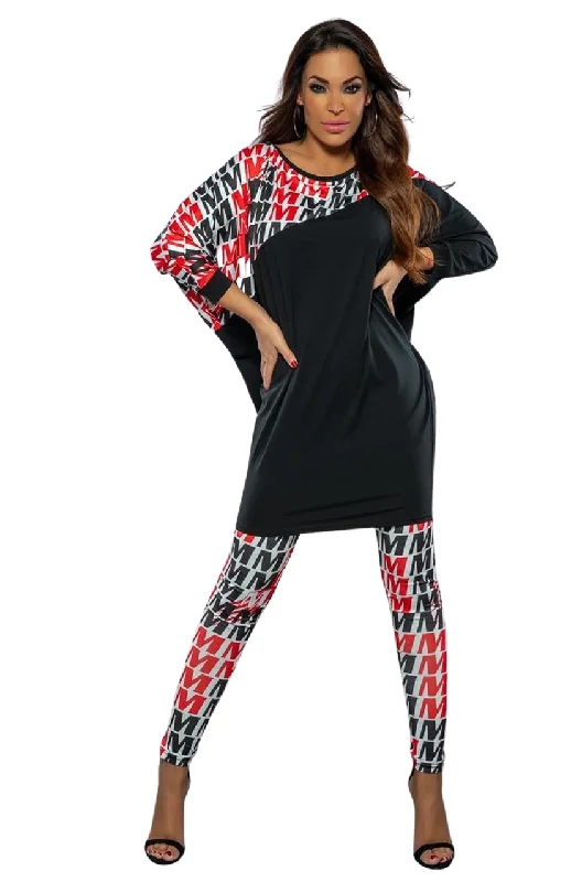 MissQ Black & Red Tunic Dress