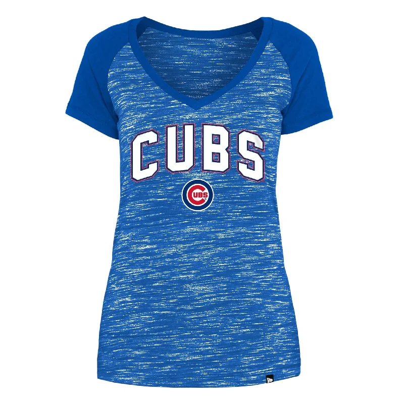 Chicago Cubs Baseball Logo T Shirt Womens Casual Boxy Short Shirt