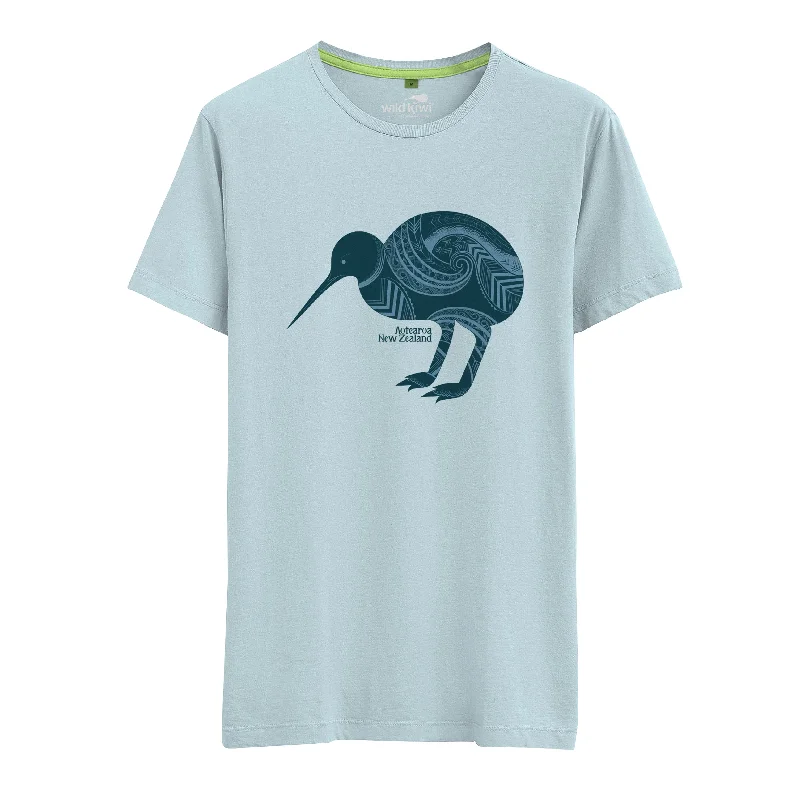 Womens New Zealand T Shirt - Tattoo Kiwi Chic Embellished Short Sleeve