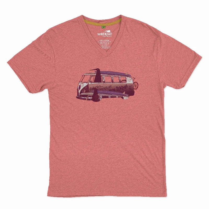 Womens New Zealand T Shirt - Kombi Kiwi Cozy Printed Short Shirt