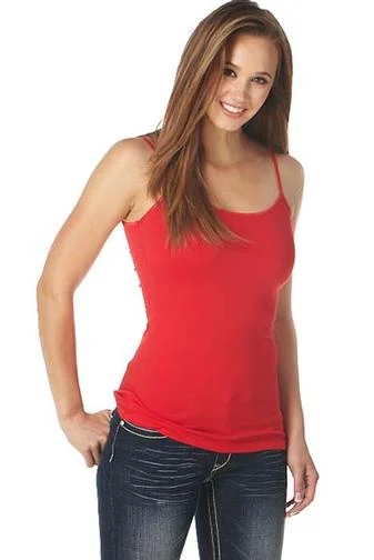 Sidran Women's Cowgirl Up Red Layering Cami Tank Shirt Comfortable Stretch Short Shirt