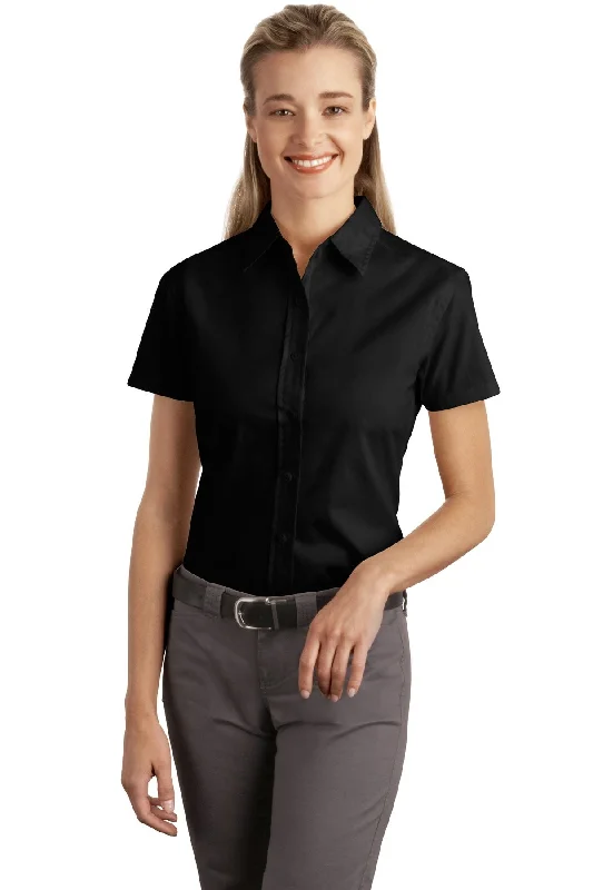 Port Authority® Ladies Short Sleeve Easy Care, Soil Resistant Shirt.  L507 Casual Loose Short Sleeve