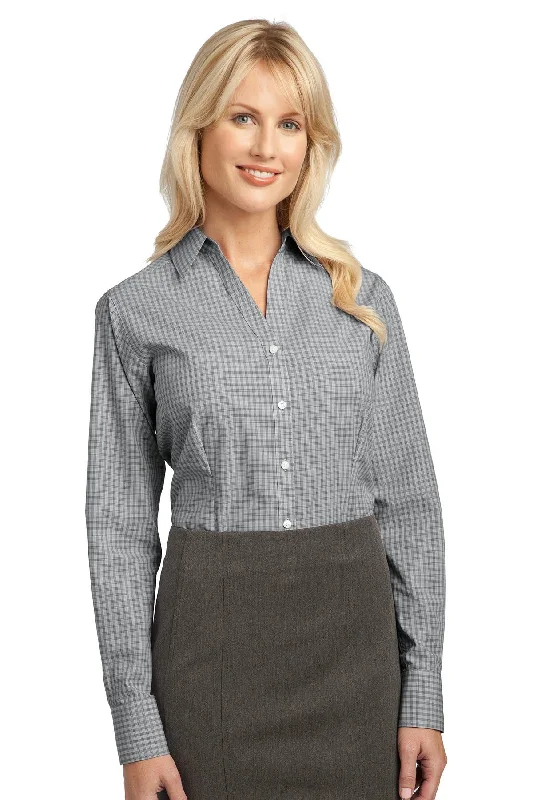 Port Authority® Ladies Plaid Pattern Easy Care Shirt. L639 Comfortable Stretch Short Shirt