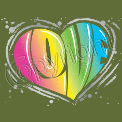 Love Heart-Neon T Shirt Fashionable Draped Short Sleeve