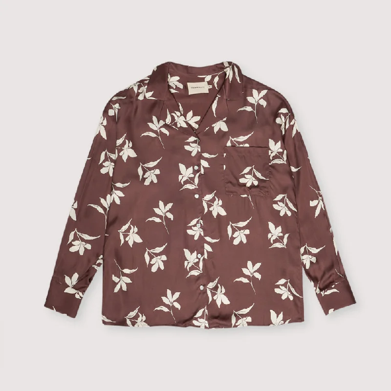 Midtown Woman's Shirt | Petal Bloom Trendy Tie-Front Short Shirt