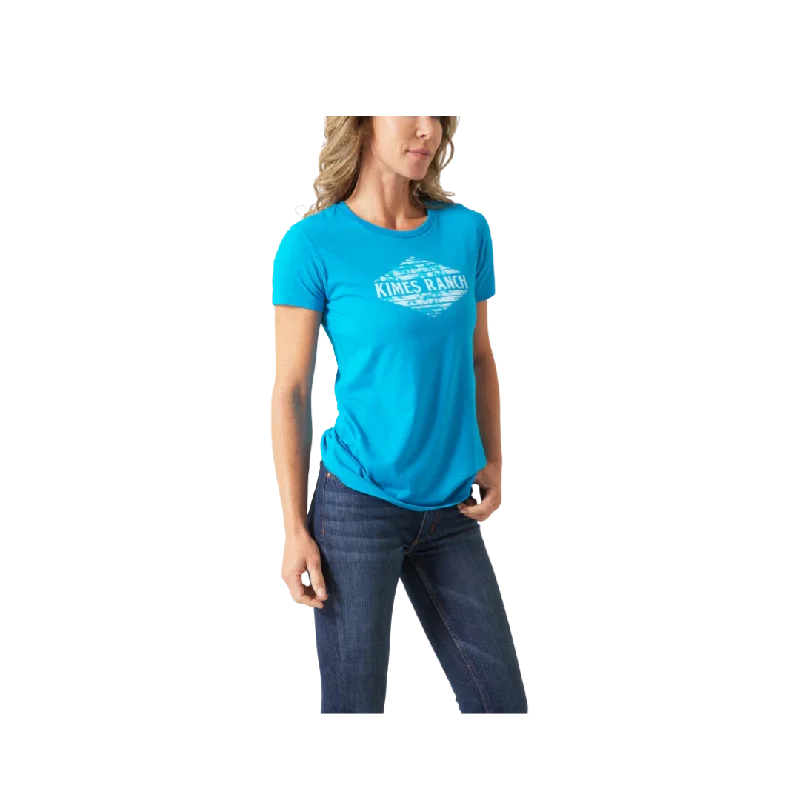 Kimes Ranch Women's Monterey El Paso Turquoise Shirt Fashionable Rounded Short Shirt