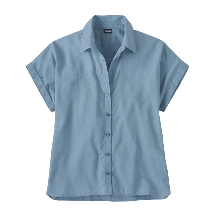 Patagonia Lightweight A/C Shirt Womens Elegant Draped Short Shirt