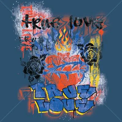 True Love, Graffiti T Shirt Comfortable Summer Short Shirt