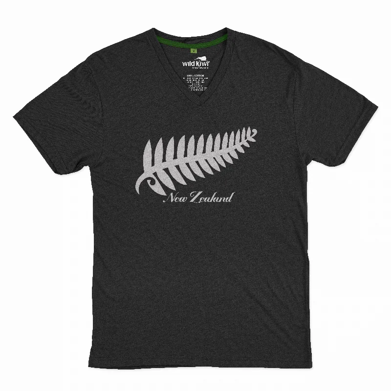 Womens New Zealand T Shirt - Silver Fern Classic Basic Short Shirt