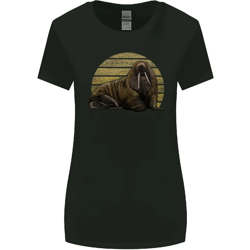 A Walrus Painting Womens Wider Cut T-Shirt Terry Blend Velvet Blend Canvas Blend