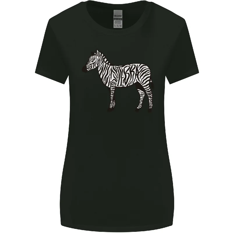 A Zebra Womens Wider Cut T-Shirt Terry Blend Velvet Blend Canvas Blend