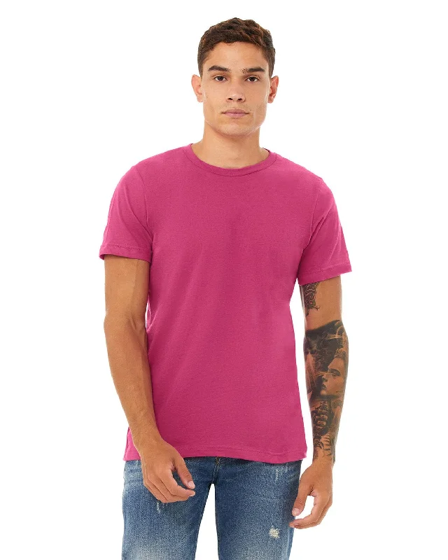 Bella+Canvas Unisex T-Shirt | Berry Collared Crew Neck Turtle Neck