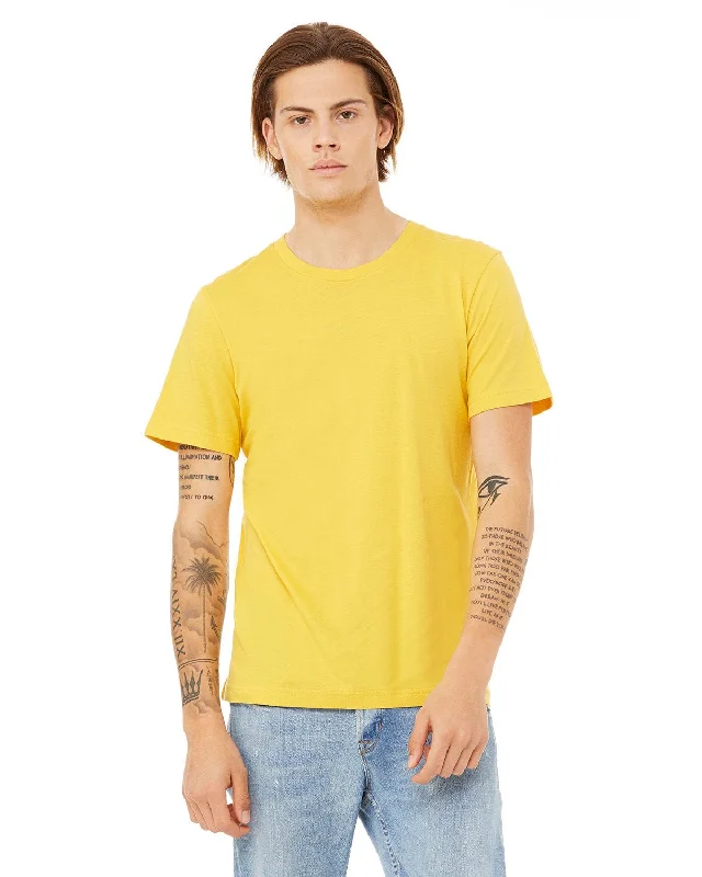 Bella+Canvas Unisex T-Shirt | Maize Yellow Embroidered Appliqued Beaded