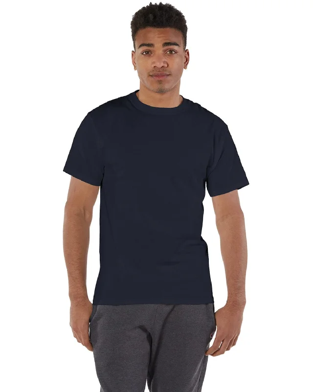 Champion Cotton T-Shirt | Navy Cozy Warm Stylish