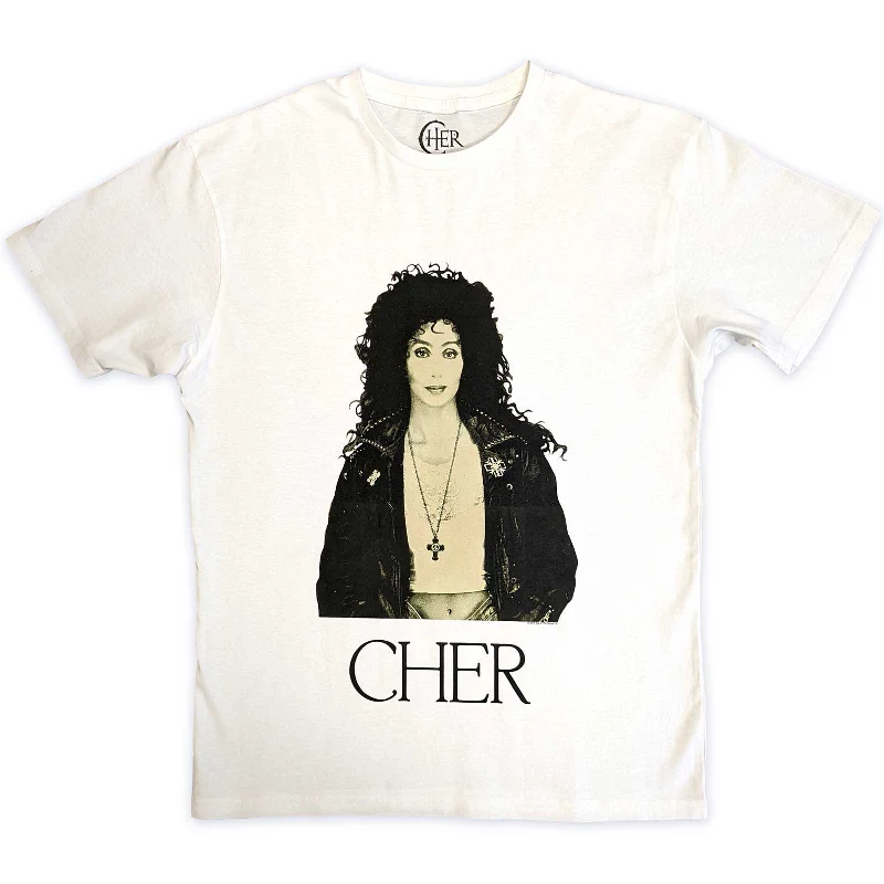 Cher | Official Band T-Shirt | Leather Jacket Modern Contemporary Chic