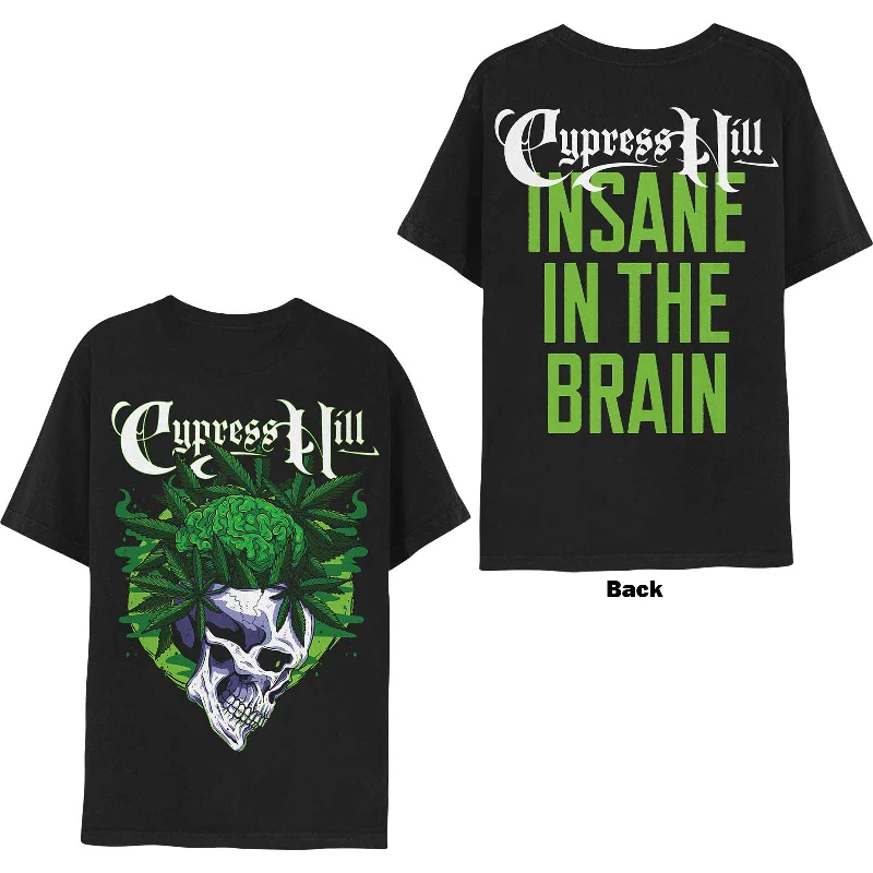 Cypress Hill | Official Band T-Shirt | Insane In The Brain (Back Print) Knit Fabric Woven Fabric Fleece Fabric