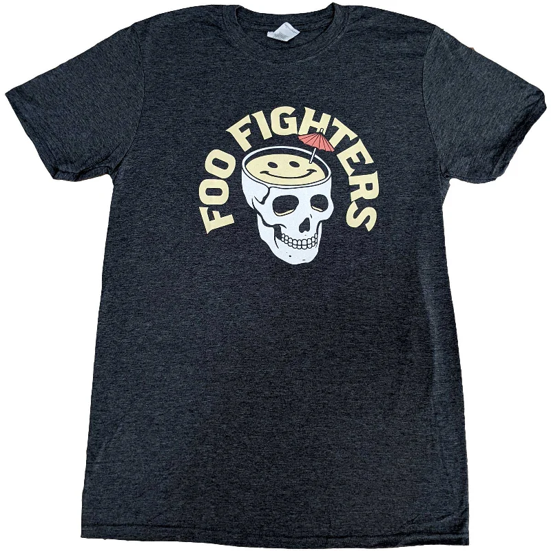 Foo Fighters | Official Band T-Shirt | Skull Cocktail (Ex-Tour) Striped Floral Plaid