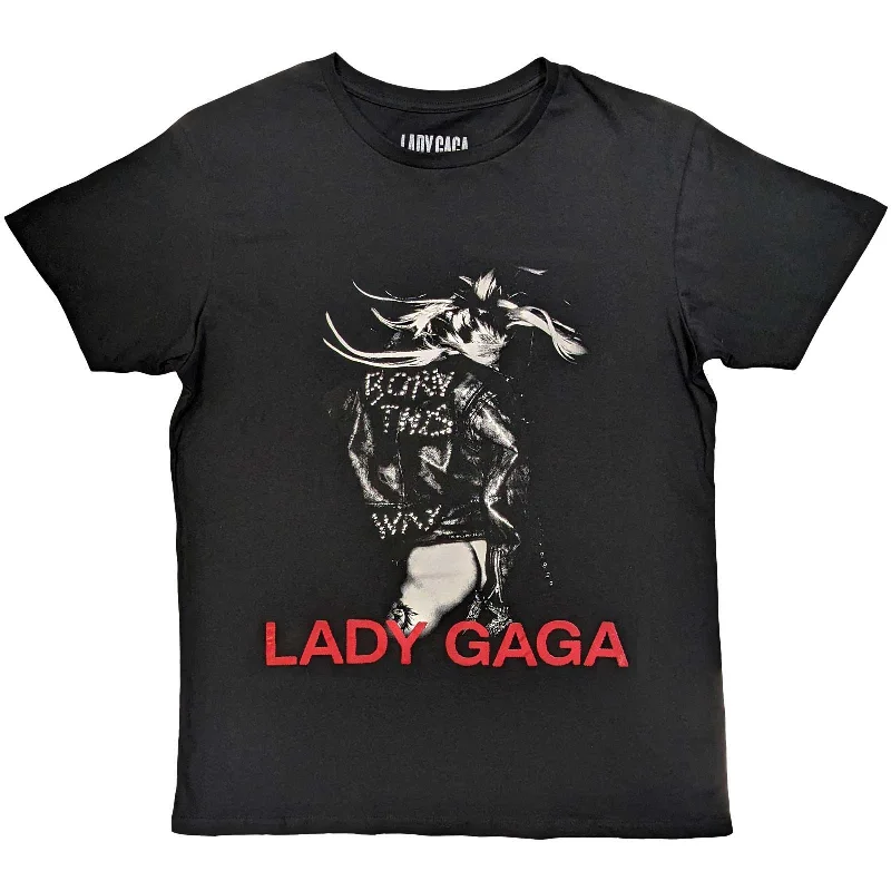 Lady Gaga | Official Band T-Shirt| Leather Jacket Fleece Nylon Spandex