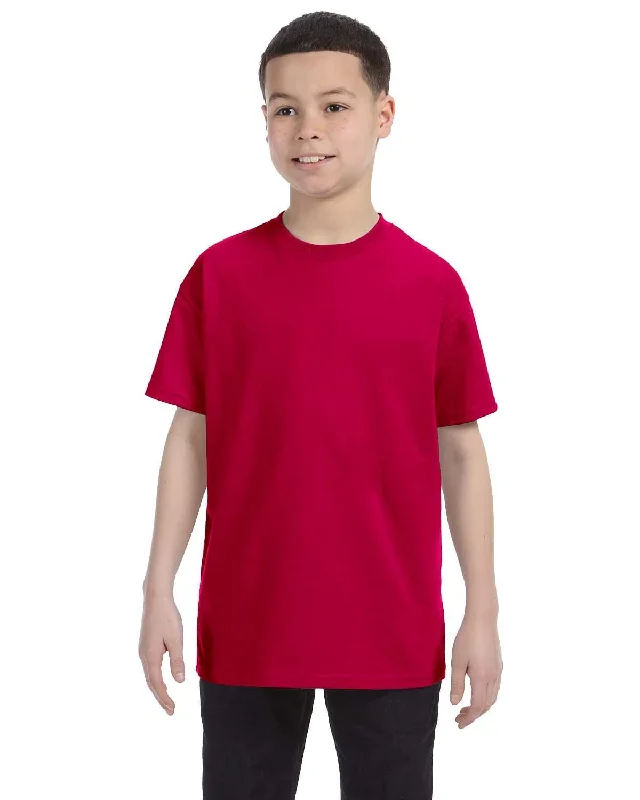 Gildan Youth Lightweight 100% Cotton T-Shirt | Garnet Anti-Pilling Machine Wash Handmade