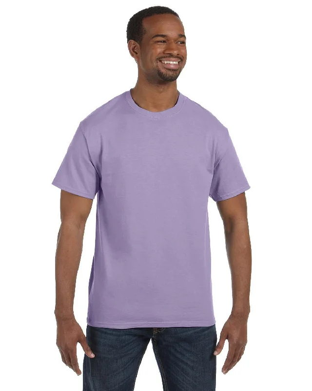 Hanes Authentic-T T-shirt | Lavender Embroidered Appliqued Beaded