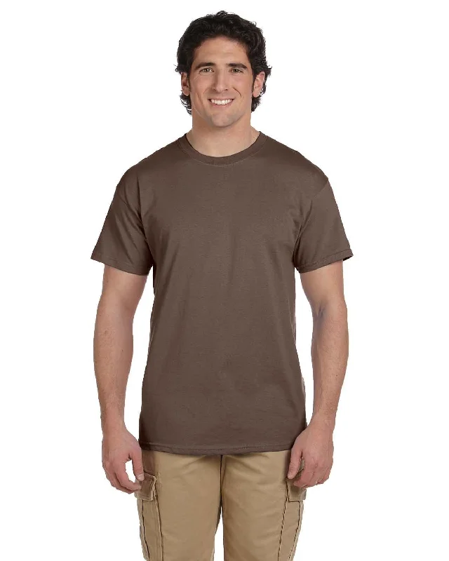 Hanes ComfortBlend 50/50 T-Shirt | Heather Brown Cashmere Blend Cotton Blend Poly Blend