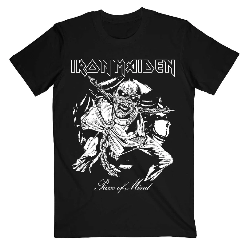 Iron Maiden | Official Band T-Shirt | Piece of Mind Mono Eddie Spandex Blend Rayon Blend Denim Blend