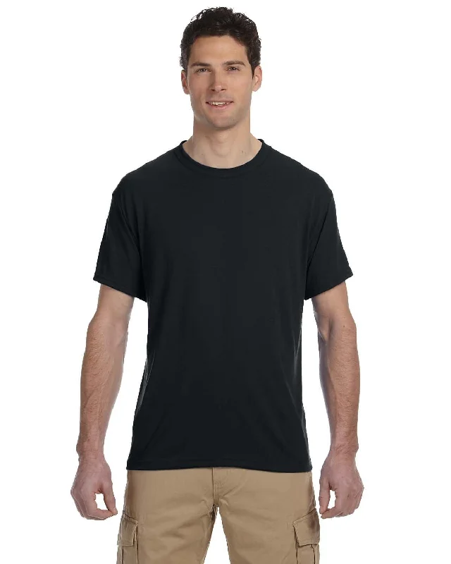 Jerzees 100% Polyester Crewneck T-Shirt | Black Boxy Fit Fitted Loose