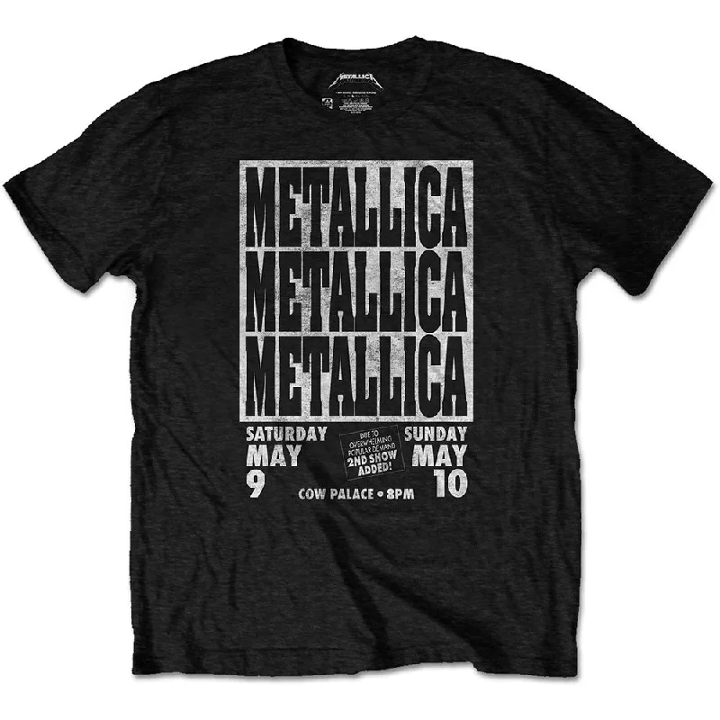 Metallica Unisex Eco T-Shirt: Cow Palace Hooded Caped Shawl Collar