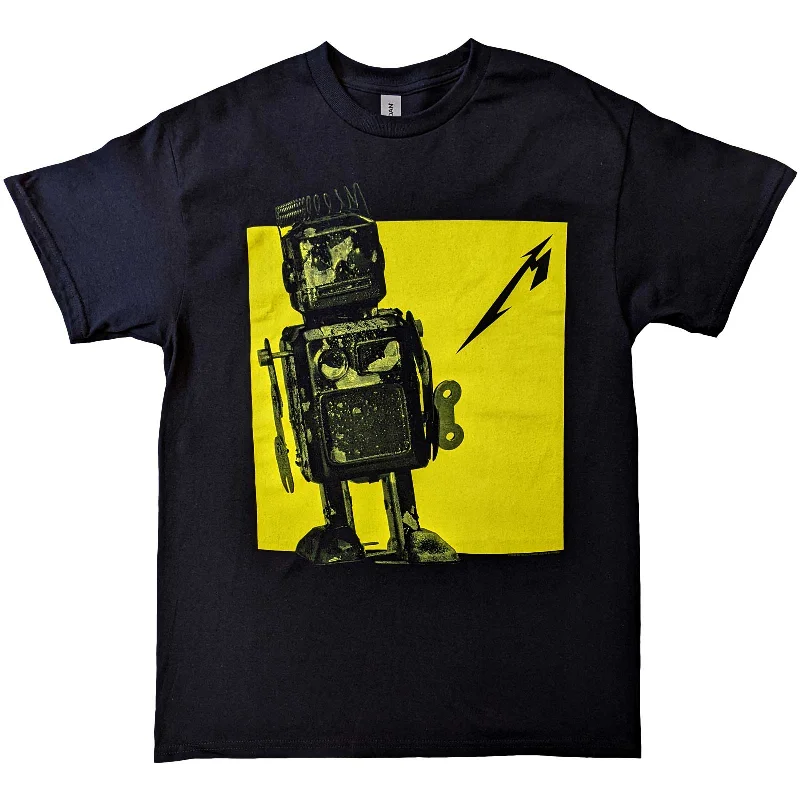 Metallica | Official Band T-Shirt | 72 Seasons Burnt Robot (Back Print) Rayon Velvet Corduroy