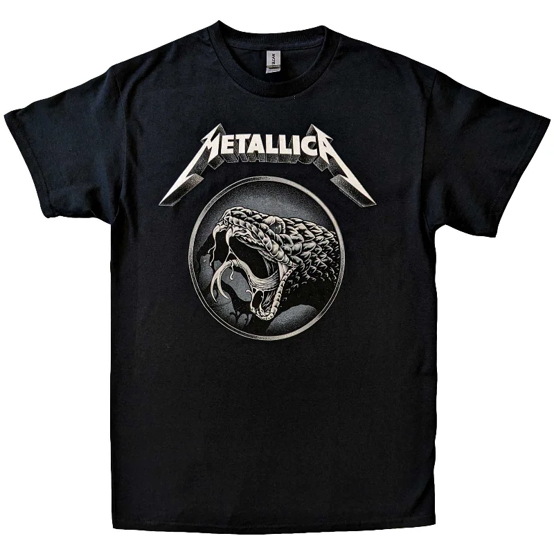 Metallica | Official Band T-Shirt | Black Album Poster Mesh Fabric Canvas Fabric Denim Fabric