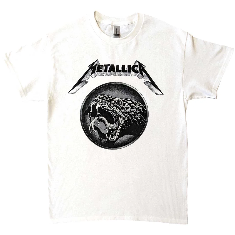 Metallica | Official Band T-Shirt | Black Album Poster Faux Fur Fabric Real Fur Fabric Shearling Fabric