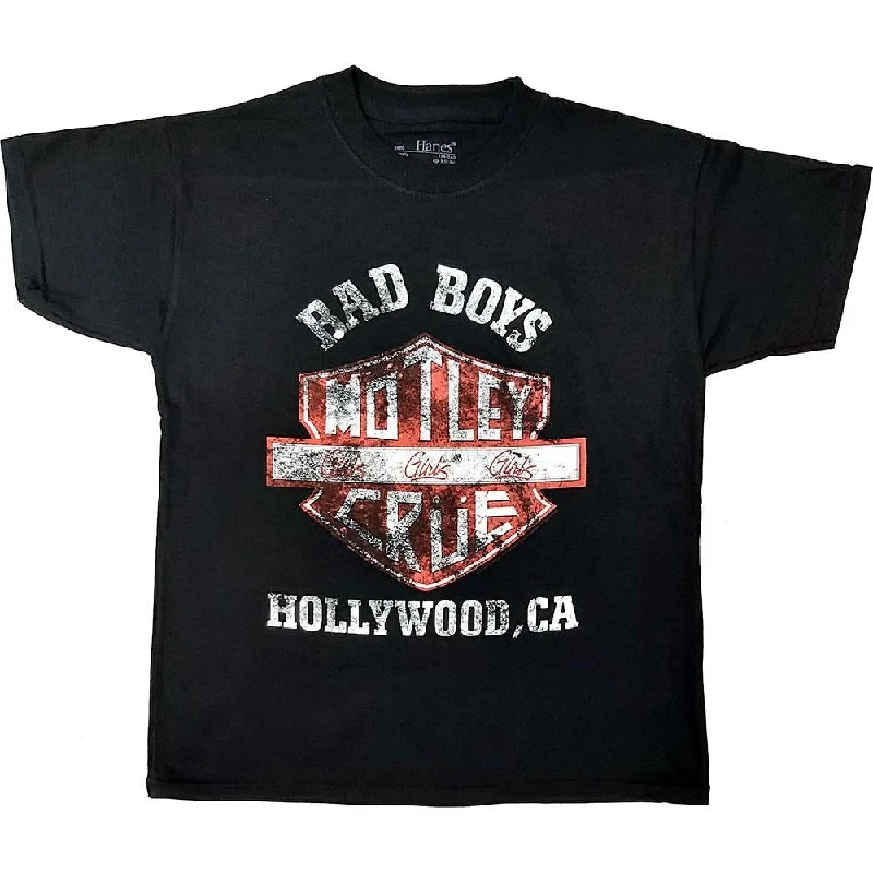 Motley Crue Kids T-Shirt: BBOH Denim Fabric Leather Fabric Suede Fabric