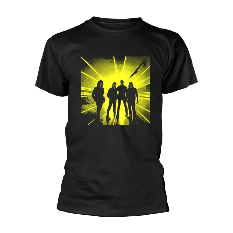 Metallica | Official Band T-Shirt | Burnt Strobe (Back Print) Asymmetrical Pockets Print