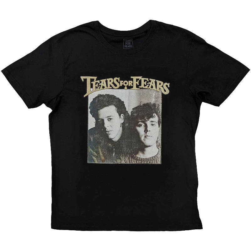 Tears For Fears | Official Band T-Shirt | Throwback Photo Terry Blend Velvet Blend Canvas Blend