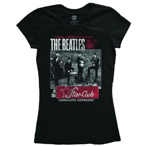 The Beatles Ladies T-Shirt: Star Club, Hamburg Handmade Hand-knitted Hand-woven