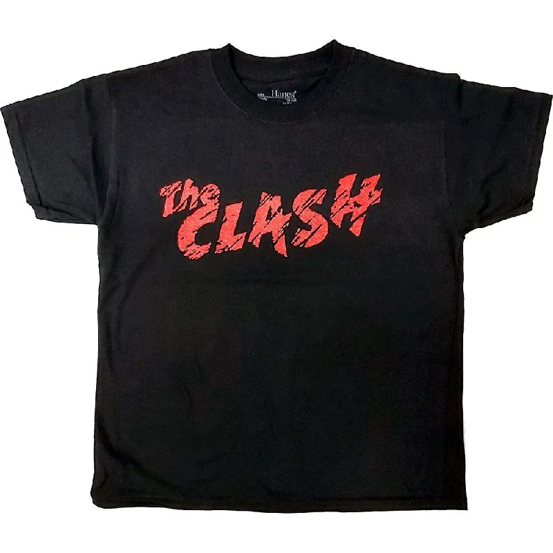 The Clash Kids T-Shirt: Logo Print Jacquard Patchwork