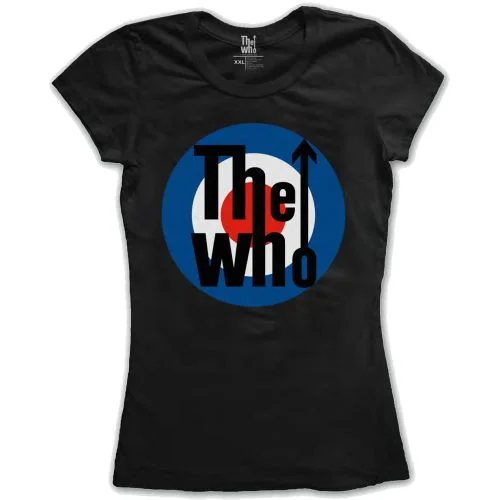 The Who Ladies T-Shirt: Target Classic Ribbed Striped Patterned