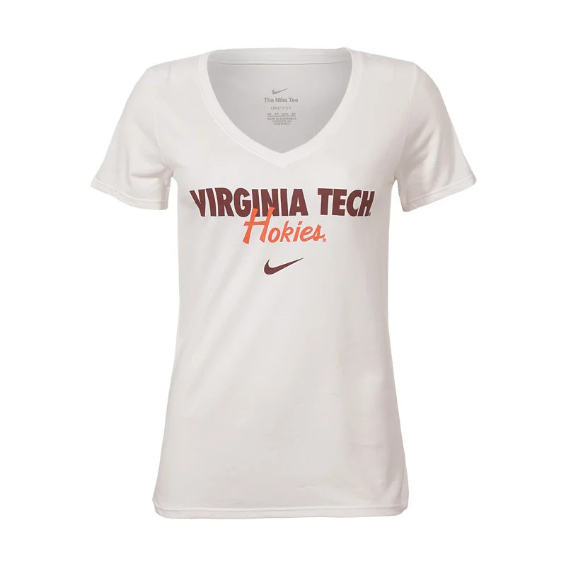 Virginia Tech Women's Dri-FIT Legend V-Neck T-Shirt by Nike Rayon Fabric Velvet Fabric Corduroy Fabric