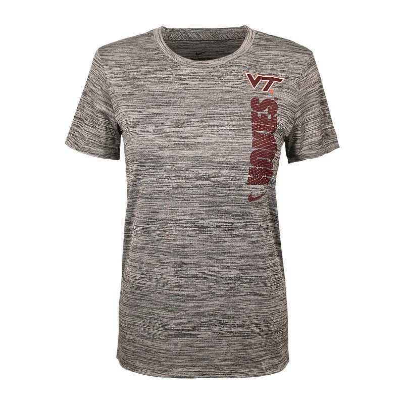 Virginia Tech Women's Team Issue Dri-FIT Velocity T-Shirt: Gray by Nike Casual Formal Business