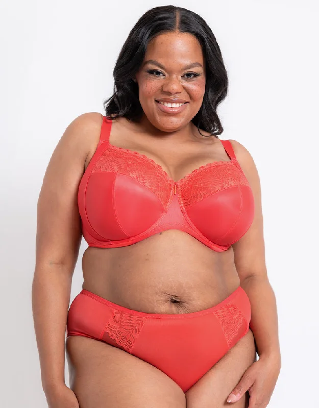 Adella Athena Full Cup Side Support Bra Papaya Soft Mesh Bra