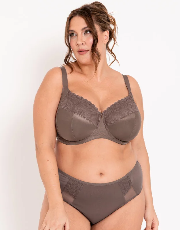 Adella Athena Full Cup Side Support Bra Taupe Casual Bralette Set