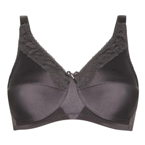 Amoena Nancy Mastectomy Bra Dark Grey Push-Up Bra Set