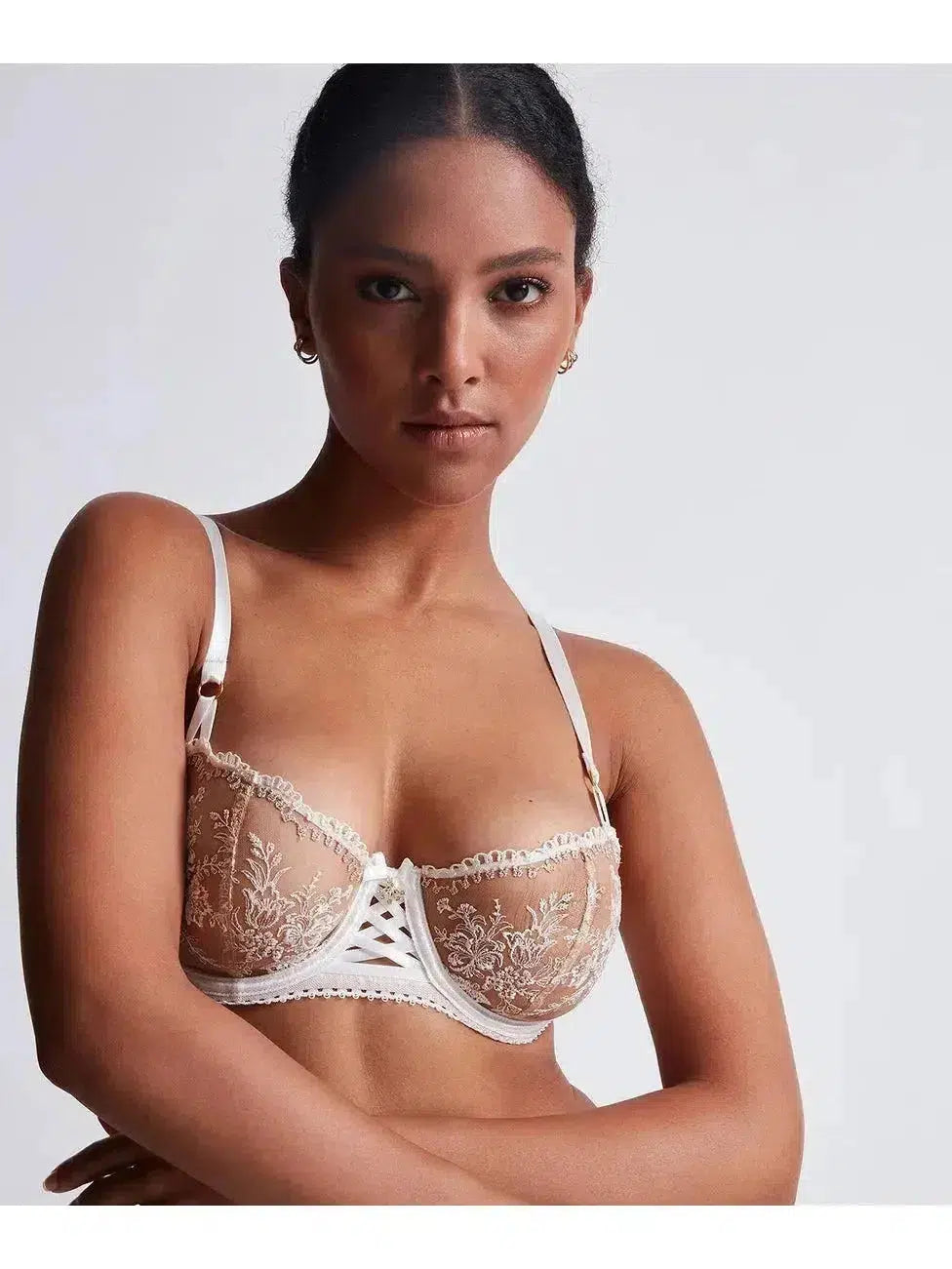 Aubade Tresor Infini Half Cup Bra Sexy Mesh Bralette