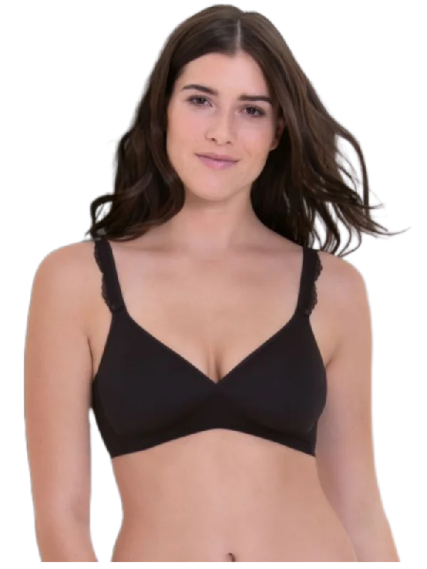 Black Selma Wireless Soft Spacer Cup Bra Seamless Fit Bra