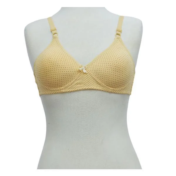 Cotton Bra Tiny Dots Bra Wirefree Padded Push Up Bra Full Coverage Cotton Bra Trendy Lace Bra