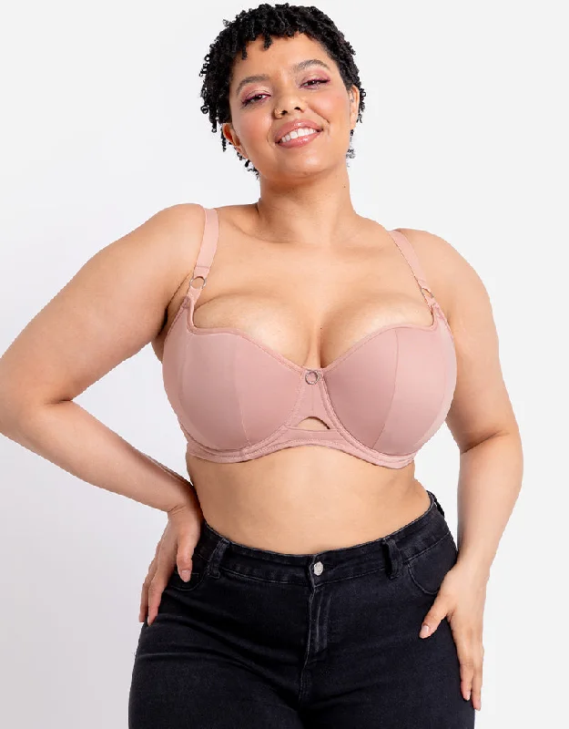 Curvy Kate Boost Me Up Padded Balcony Bra Latte Adjustable Bra Straps