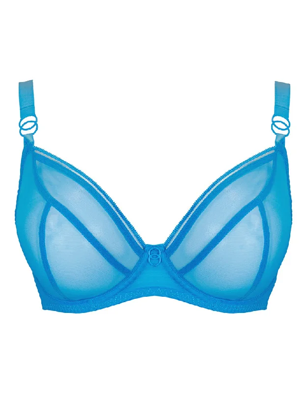 Curvy Kate Lifestyle Plunge Bra Capri Blue Soft Padded Bralette