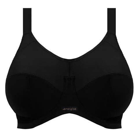 Elomi Energise Sports Bra Black Classic Wire-Free Bra