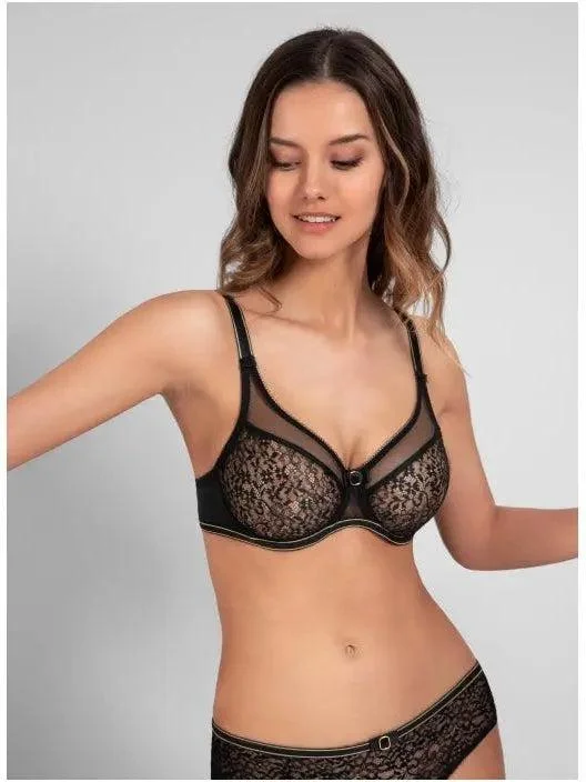 Black Allure Full Cup Bra Stretchy Full Coverage