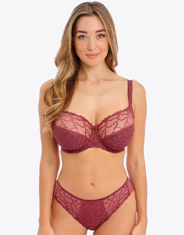 Fantasie Ana Full Cup Side Support Bra Rosewood Seamless Sports Bra